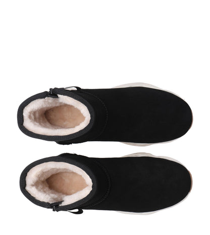 TARRAMARRA Zipper Ankle Boots Sheepskin Wool Cow Suede Women Fronia-Boots-PEROZ Accessories