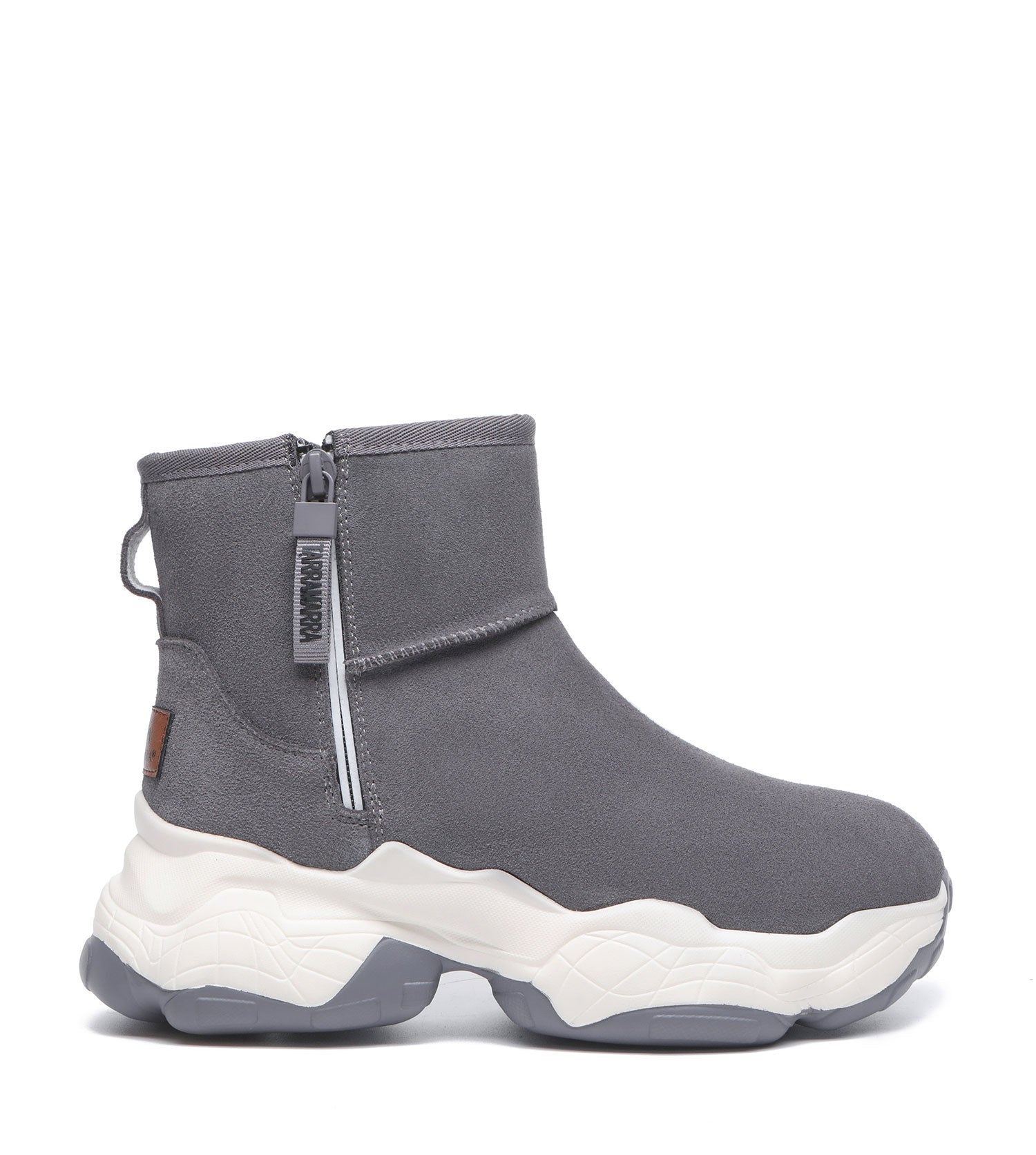 TARRAMARRA Zipper Ankle Boots Sheepskin Wool Cow Suede Women Fronia-Boots-PEROZ Accessories