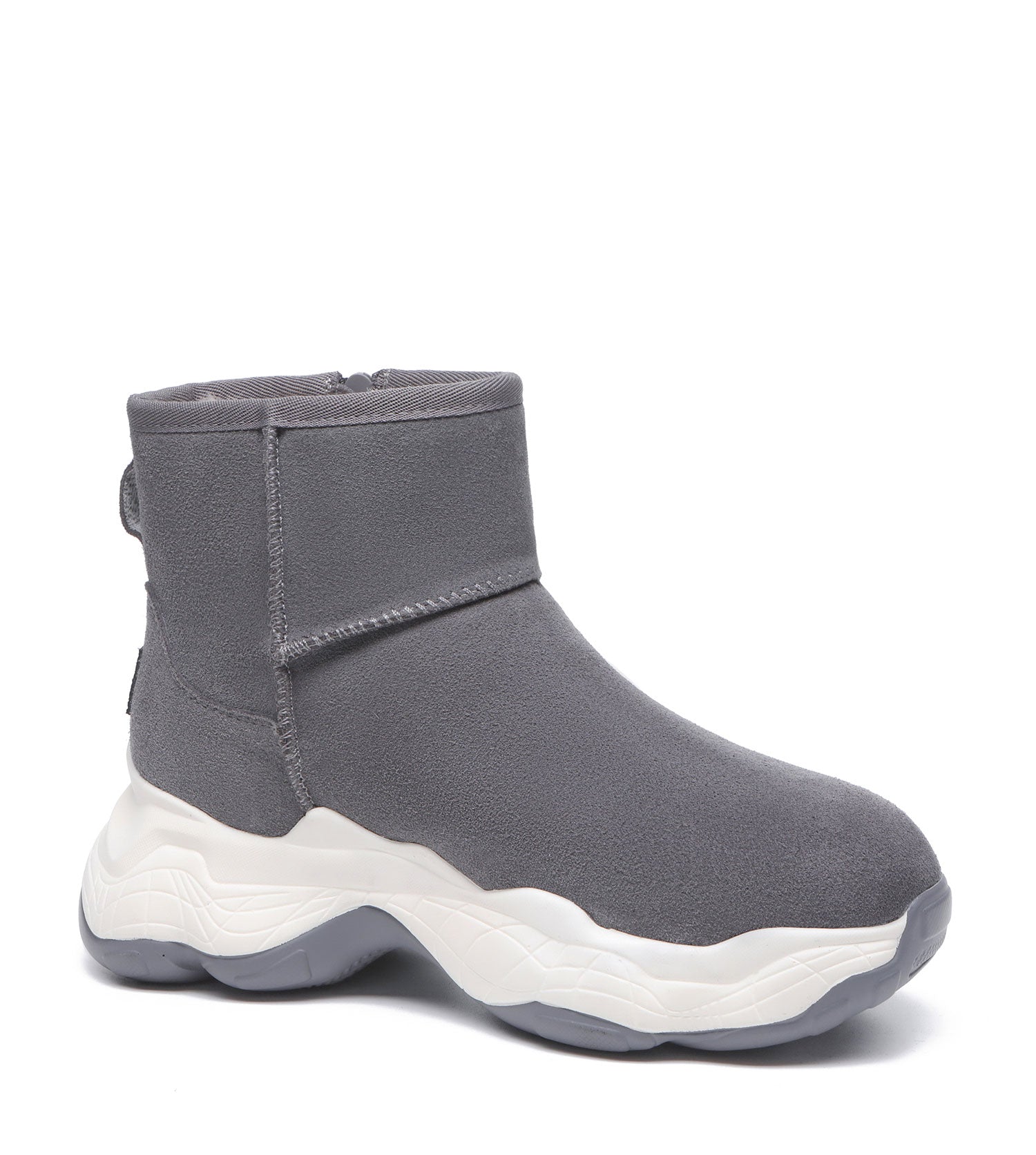 TARRAMARRA Zipper Ankle Boots Sheepskin Wool Cow Suede Women Fronia-Boots-PEROZ Accessories