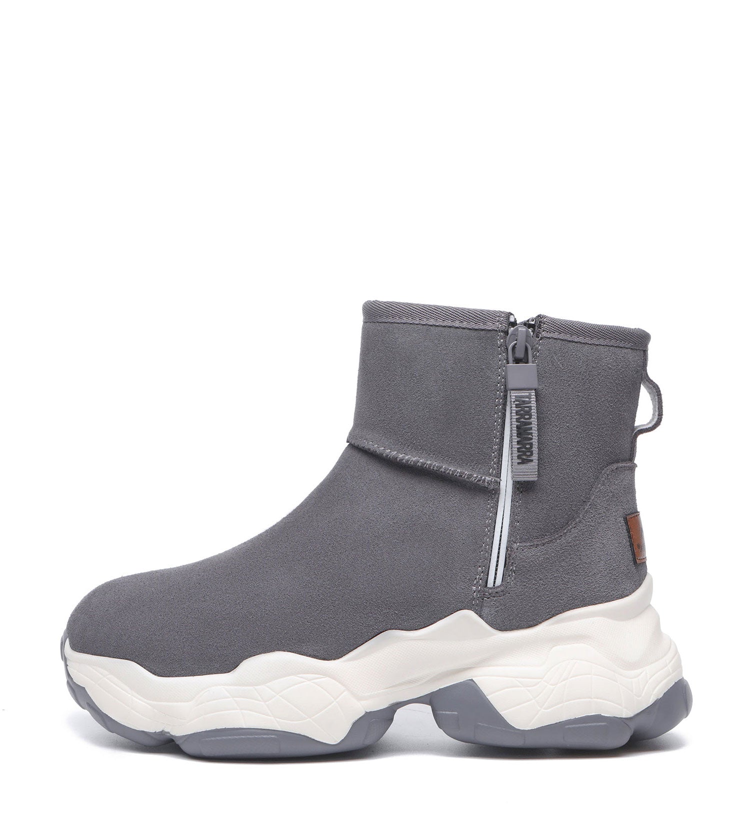 TARRAMARRA Zipper Ankle Boots Sheepskin Wool Cow Suede Women Fronia-Boots-PEROZ Accessories