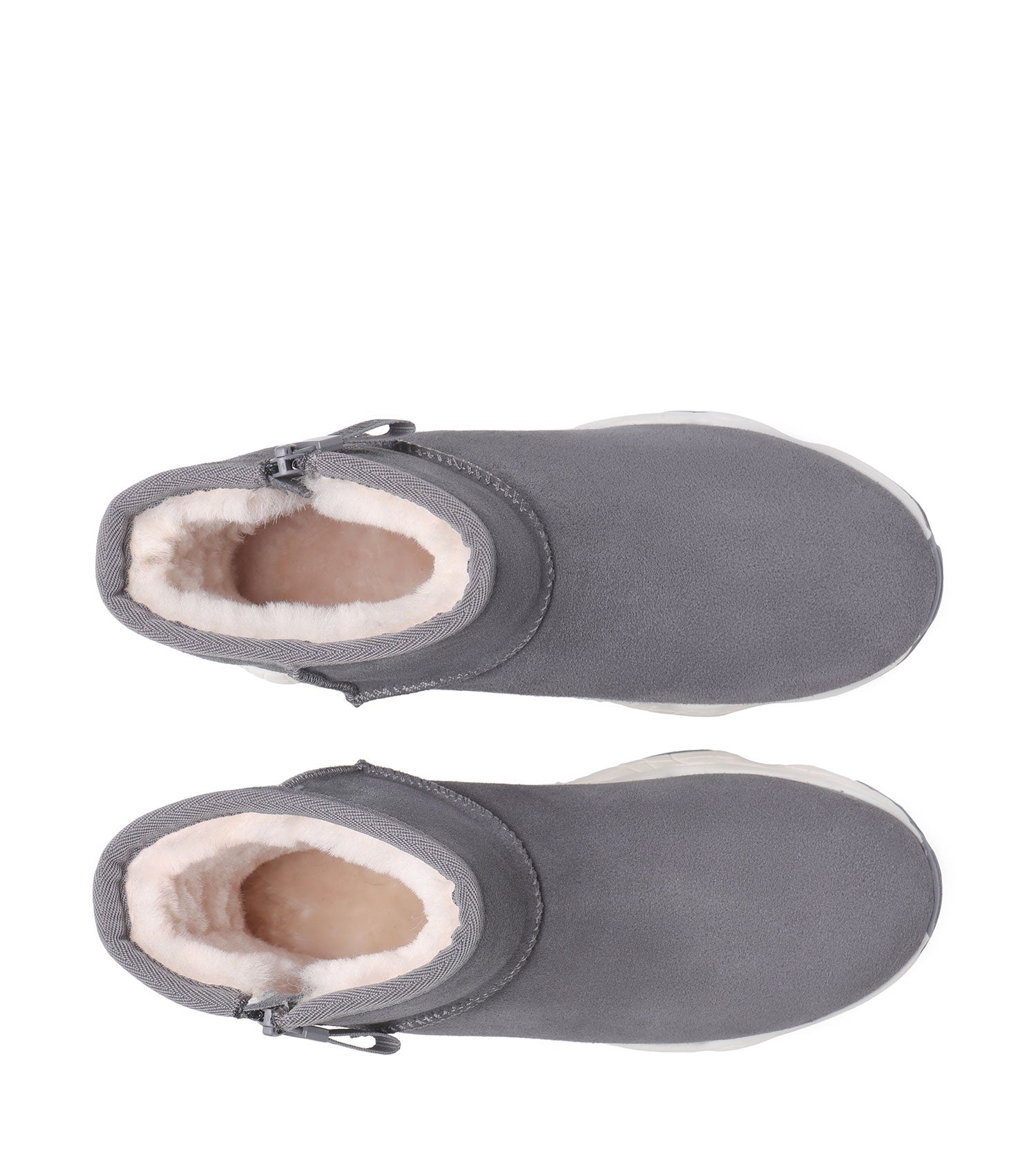 TARRAMARRA Zipper Ankle Boots Sheepskin Wool Cow Suede Women Fronia-Boots-PEROZ Accessories