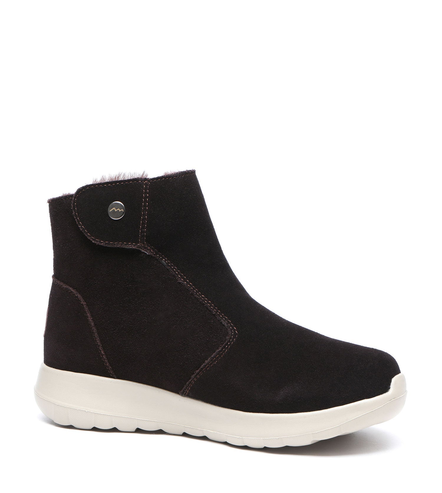 TARRAMARRA Leather Button Zipper Ankle Boots Women Tyria-Boots-PEROZ Accessories