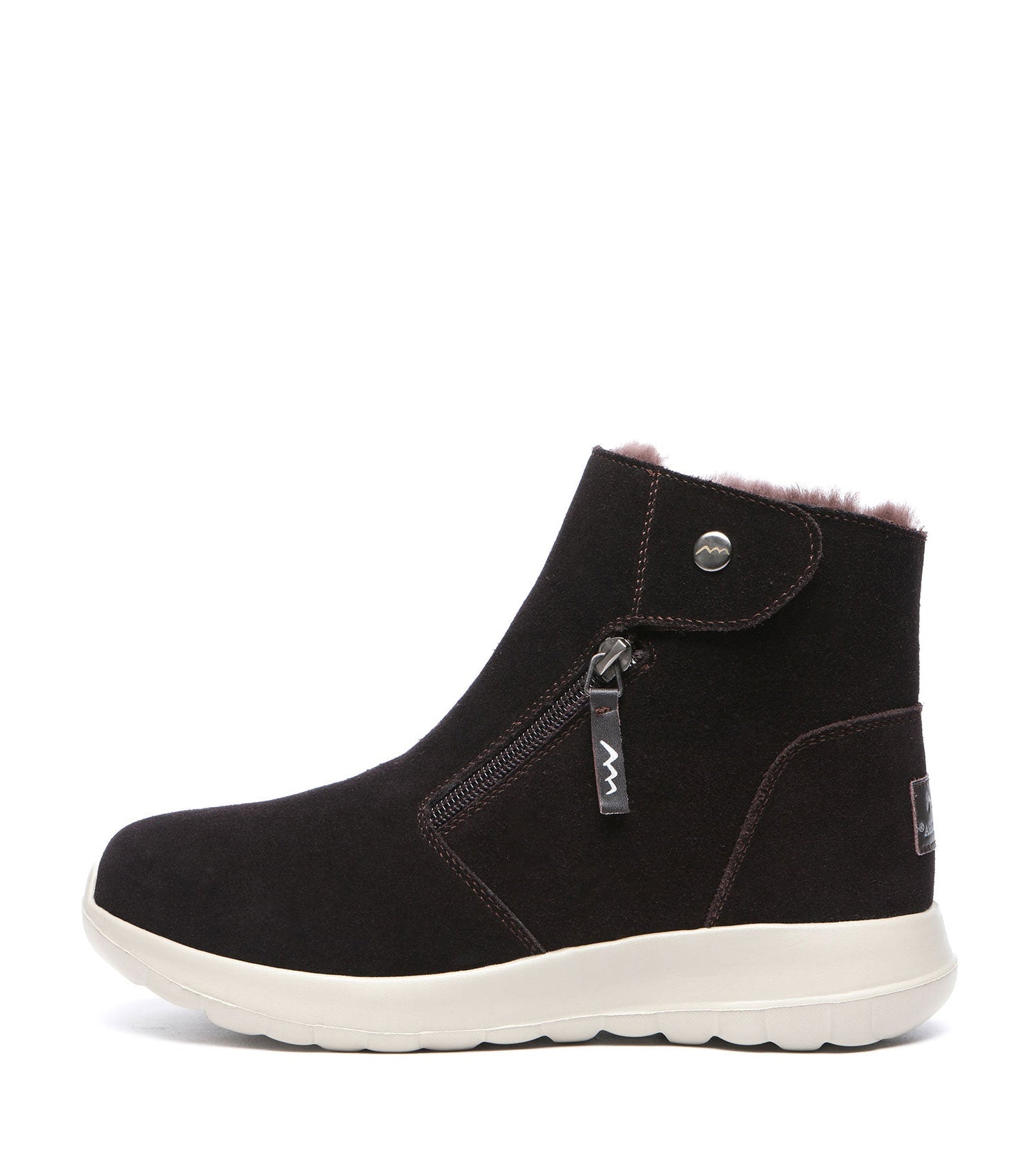 TARRAMARRA Leather Button Zipper Ankle Boots Women Tyria-Boots-PEROZ Accessories