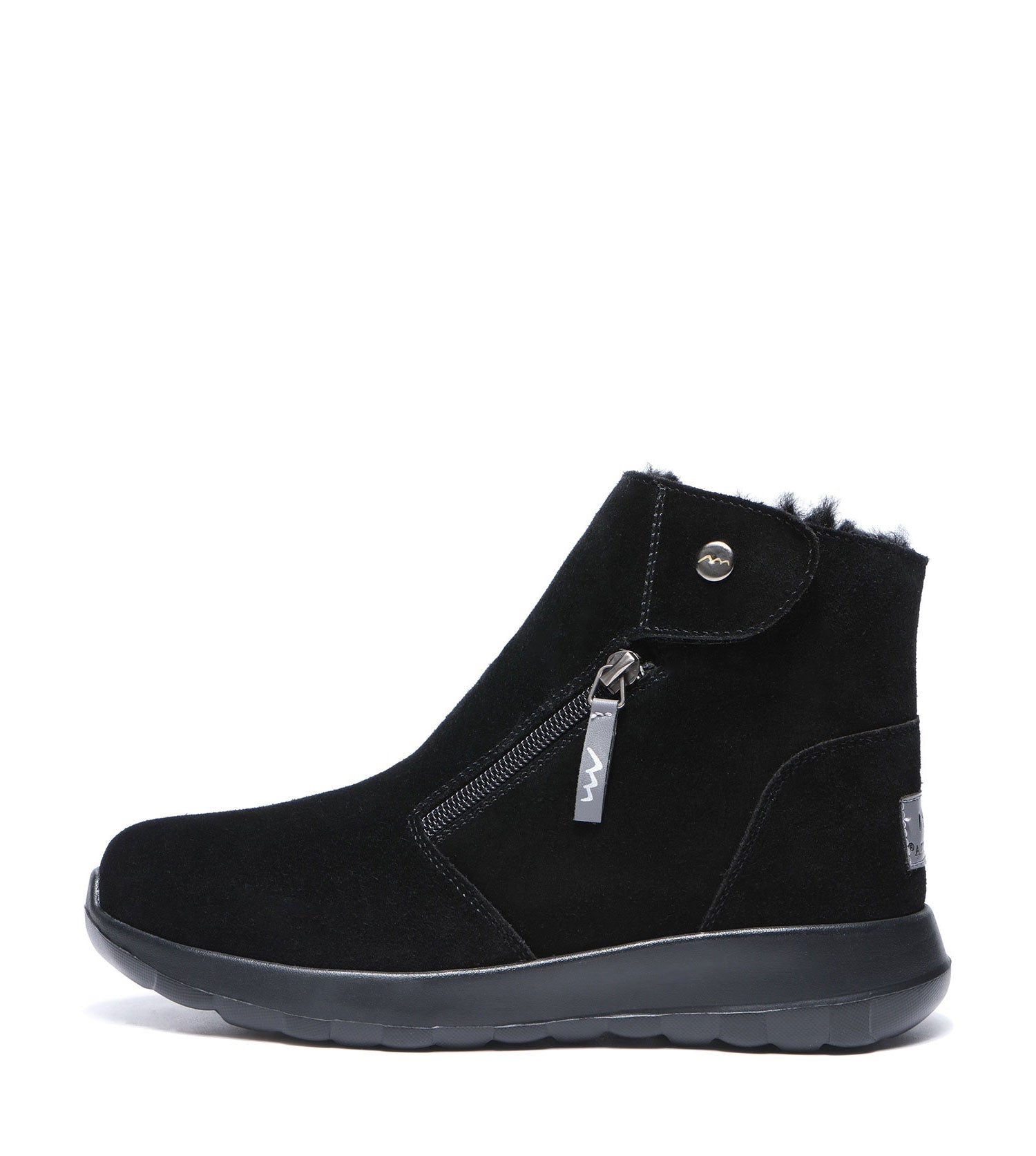 TARRAMARRA Leather Button Zipper Ankle Boots Women Tyria-Boots-PEROZ Accessories