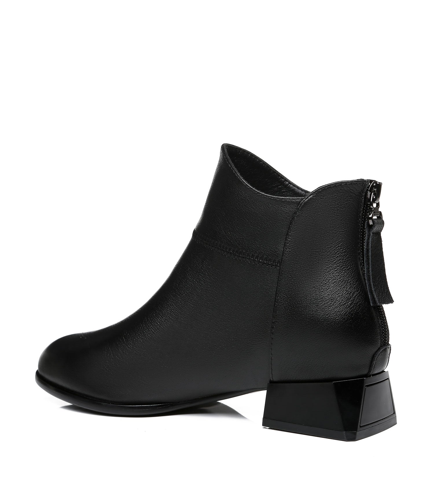 TARRAMARRA Women Ankle Boots Quella Leather Block Heel Black-Boots-PEROZ Accessories