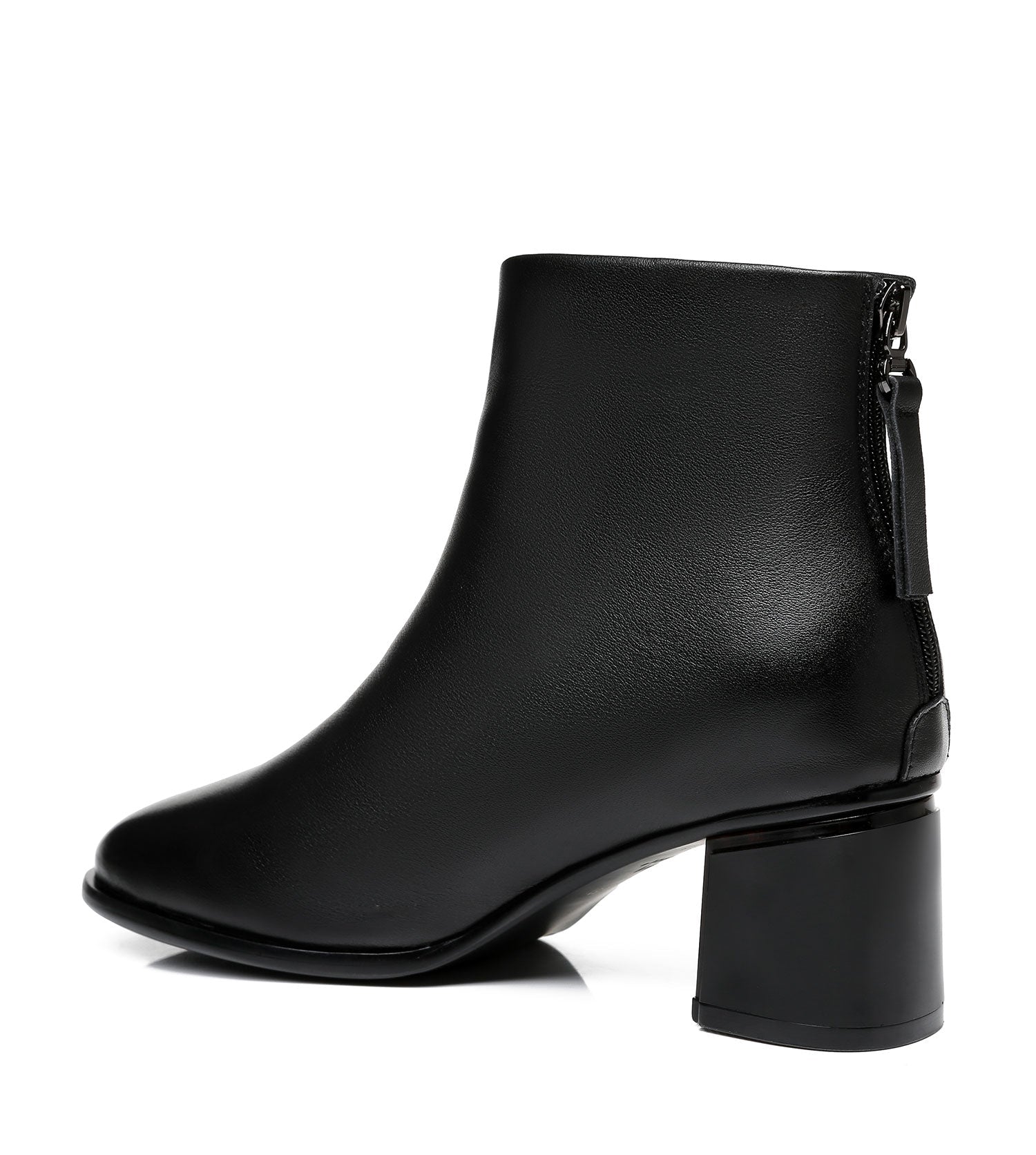 TARRAMARRA Romina Women Black Leather Ankle Boots-Boots-PEROZ Accessories