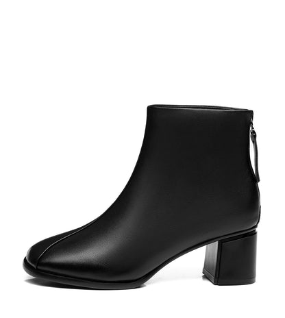 TARRAMARRA Romina Women Black Leather Ankle Boots-Boots-PEROZ Accessories