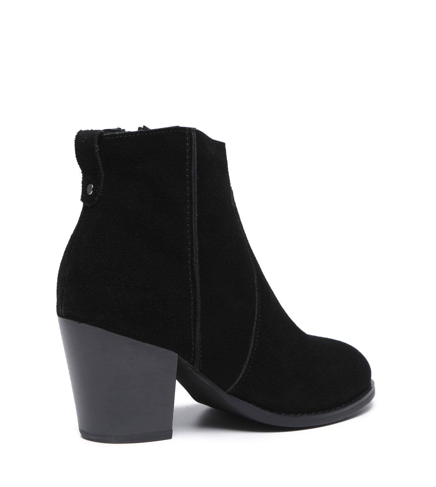 TARRAMARRA Ankle Leather Zipper Heel Boots Women Velora-Boots-PEROZ Accessories