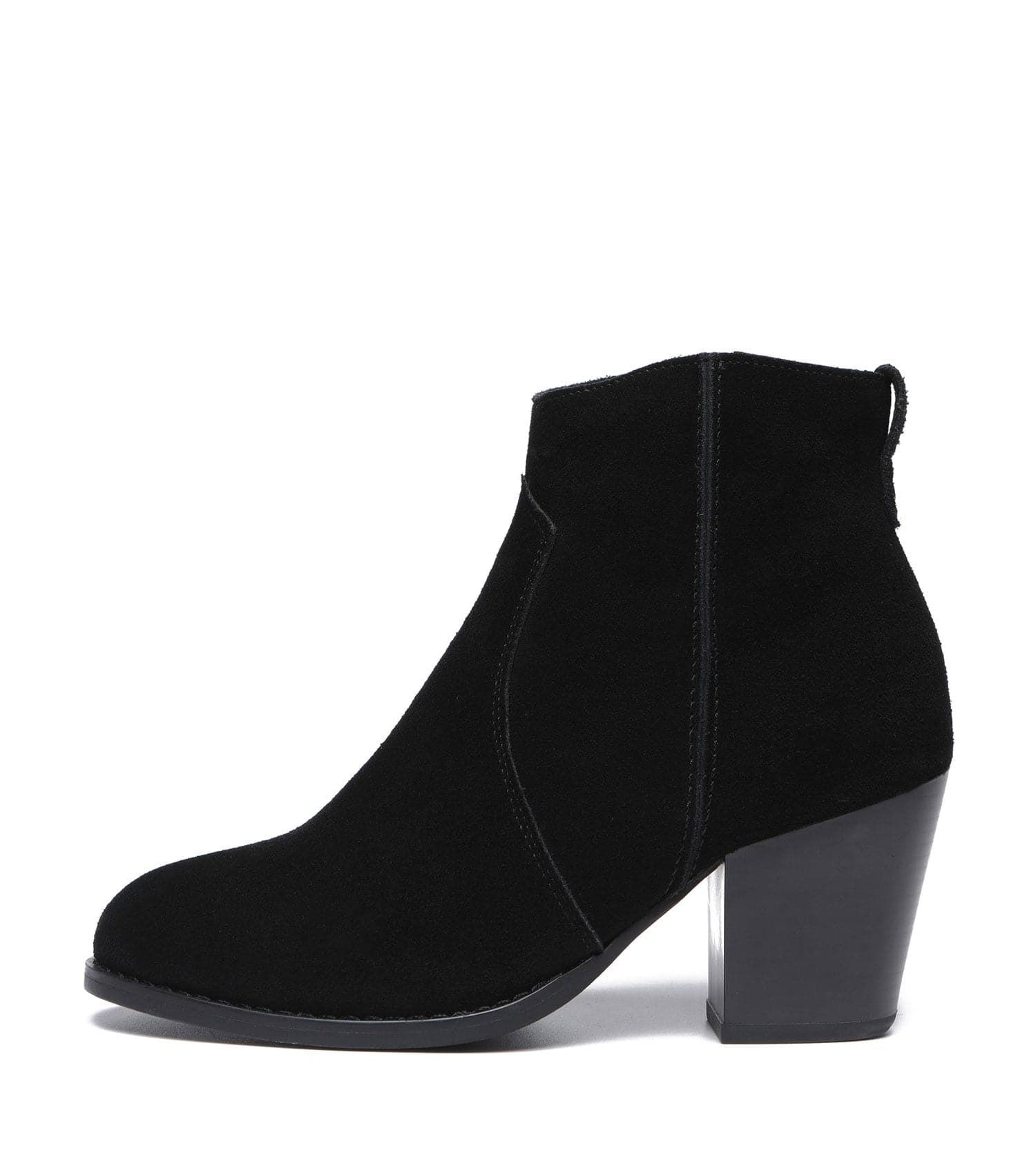 TARRAMARRA Ankle Leather Zipper Heel Boots Women Velora-Boots-PEROZ Accessories