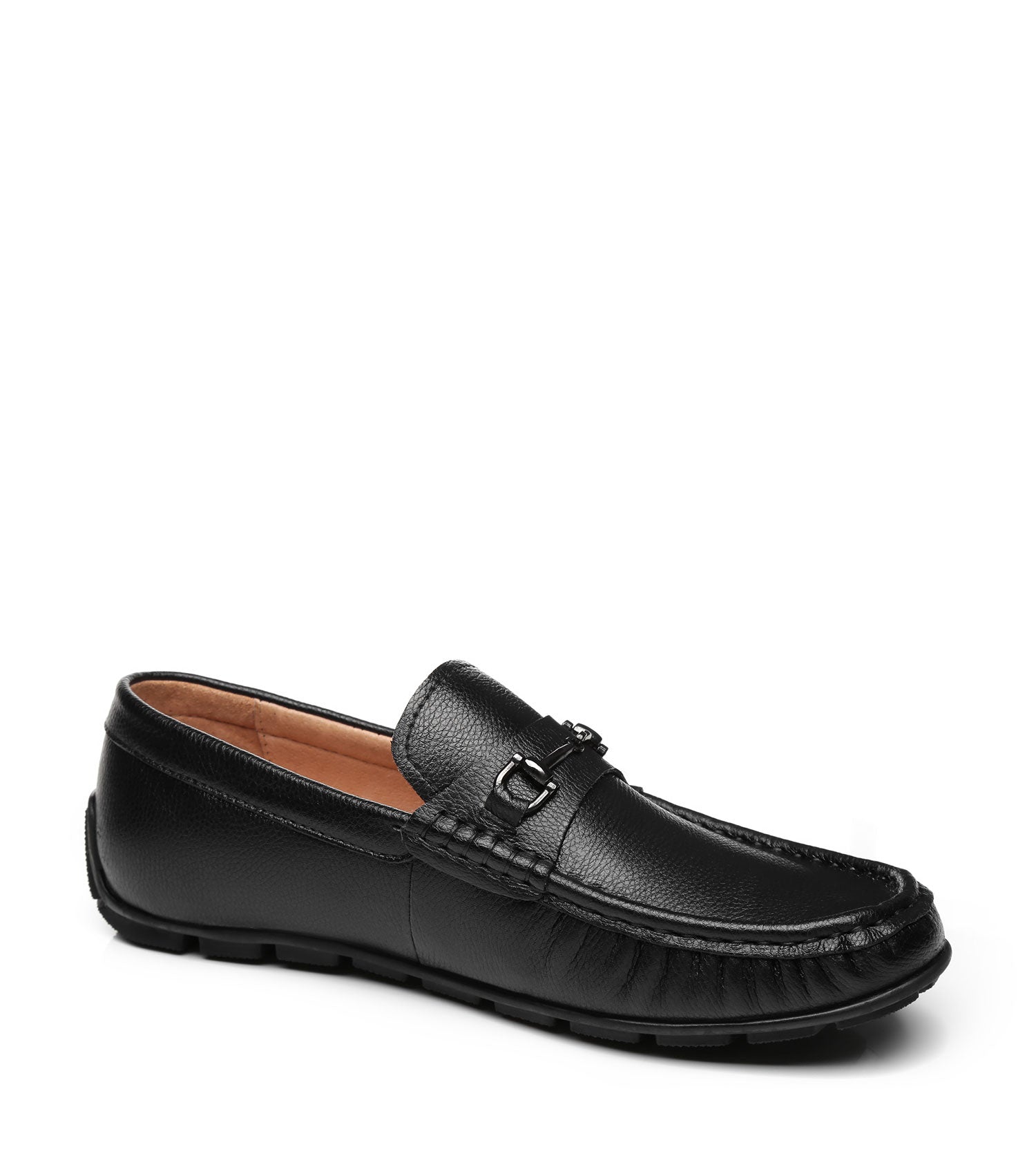 TARRAMARRA Leather Black Loafers Men Colin-Loafers &amp; Moccasins-PEROZ Accessories