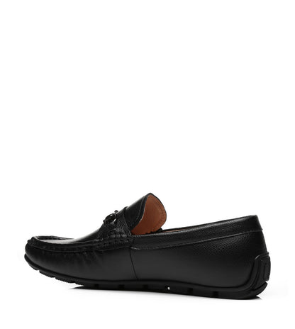 TARRAMARRA Leather Black Loafers Men Colin-Loafers &amp; Moccasins-PEROZ Accessories