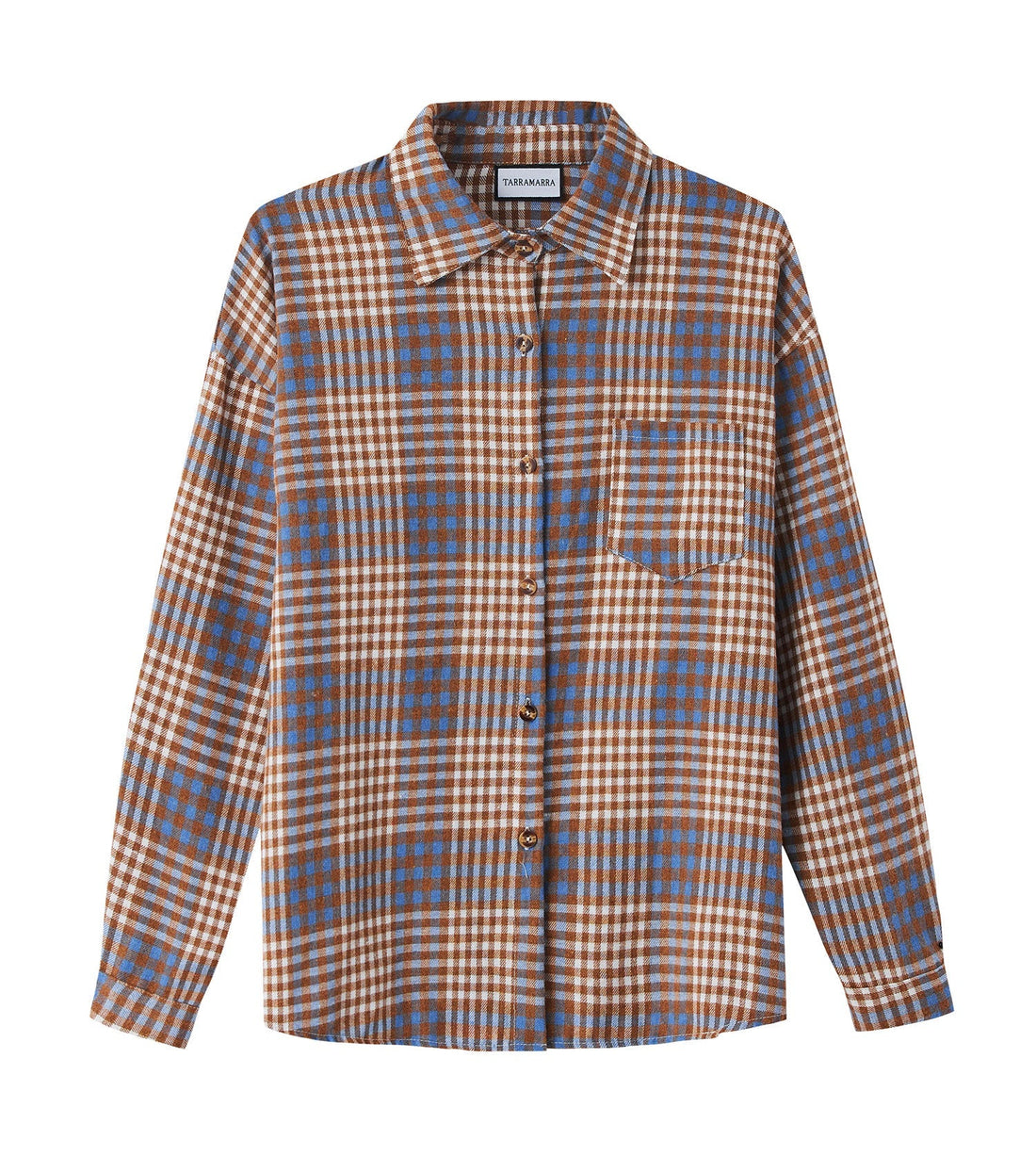 TARRAMARRA Check Flannel Shirt Women Brianna-Shirts &amp; Tops-PEROZ Accessories
