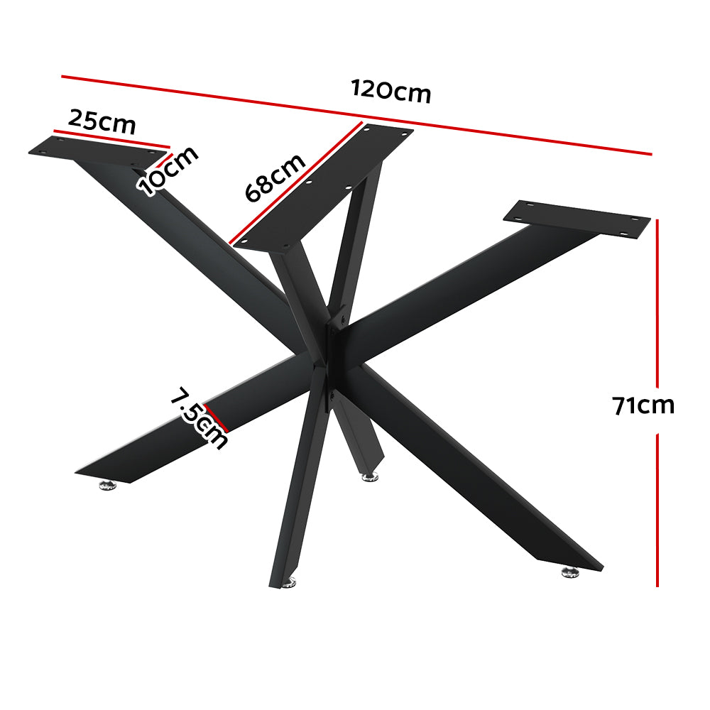 Artiss Starburst Table Legs Coffee Dining Table Legs DIY Metal Leg 120X68cm-Furniture &gt; Living Room-PEROZ Accessories