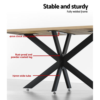 Artiss Starburst Table Legs Coffee Dining Table Legs DIY Metal Leg 120X68cm-Furniture &gt; Living Room-PEROZ Accessories