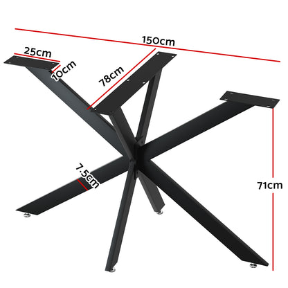 Artiss Starburst Table Legs Coffee Dining Table Legs DIY Metal Leg 150X78cm-Home &amp; Garden &gt; DIY-PEROZ Accessories