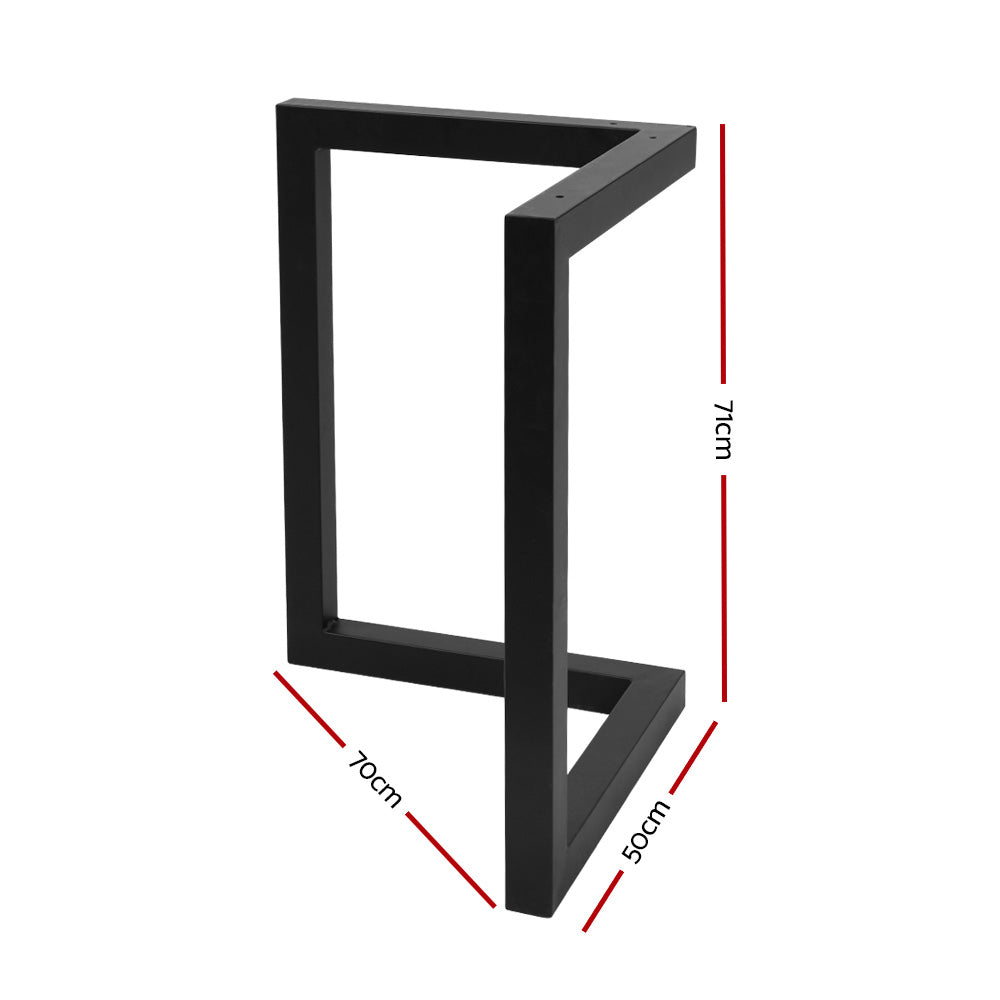 Artiss 2x Coffee Dining Table Legs Steel Industrial Vintage Bench Metal 71CM-Home &amp; Garden &gt; DIY - Peroz Australia - Image - 2