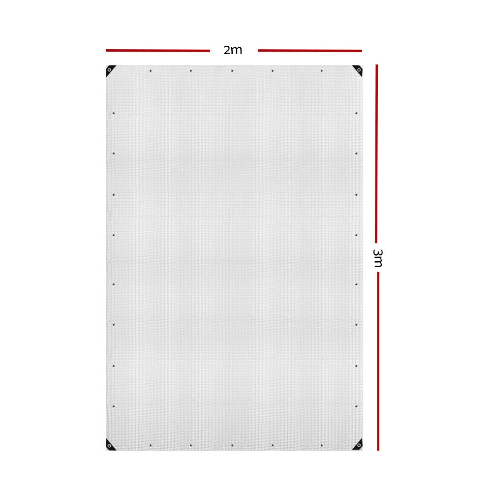 Instahut 2x3m Tarp Camping Tarps Poly Tarpaulin Heavy Duty Cover 135gsm Clear-Home &amp; Garden &gt; Green Houses-PEROZ Accessories