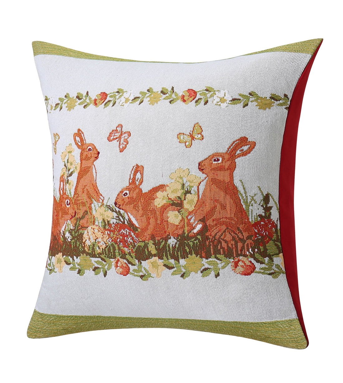 TARRAMARRA Jacquard Bunny Cushion 44x44cm-Chair &amp; Sofa Cushions-PEROZ Accessories