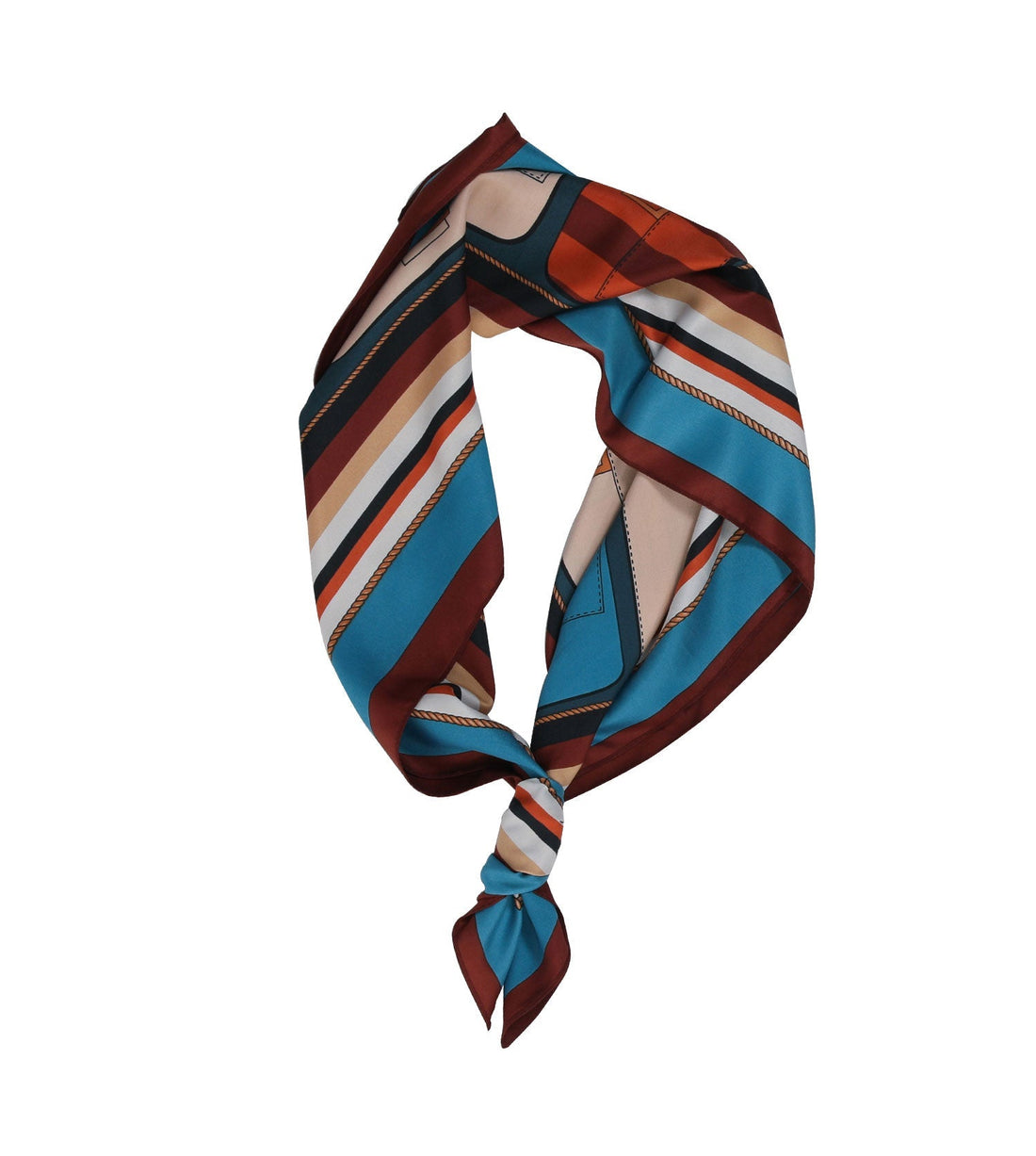 TARRAMARRA Printed Square Rayon Silk Scarf Multiple Patterns And Colours-Scarves-PEROZ Accessories