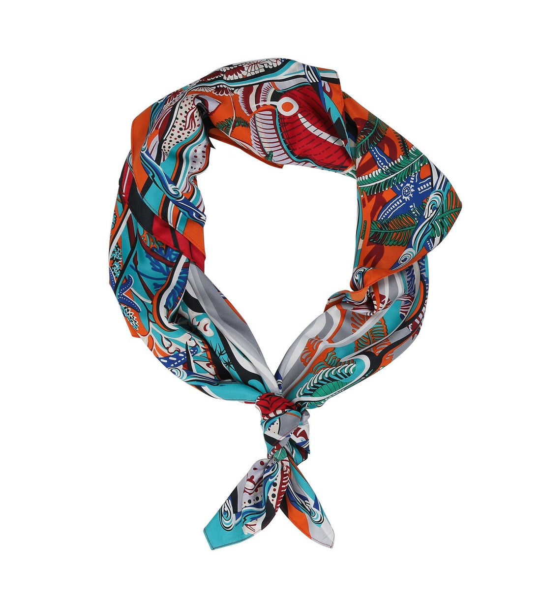 TARRAMARRA Printed Square Rayon Silk Scarf Multiple Patterns And Colours-Scarves-PEROZ Accessories