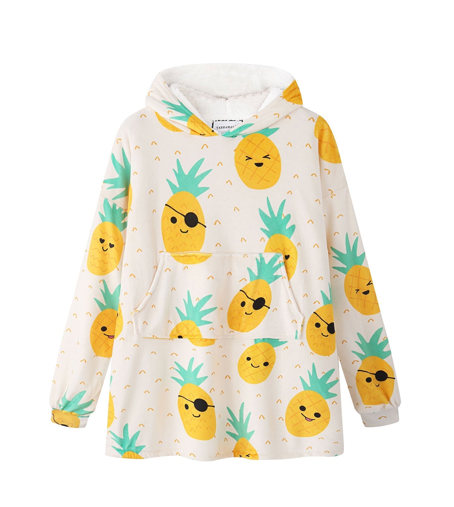 TARRAMARRA Kids Reversible Hoodie Blanket Pineapple-Hoodie Blankets-PEROZ Accessories