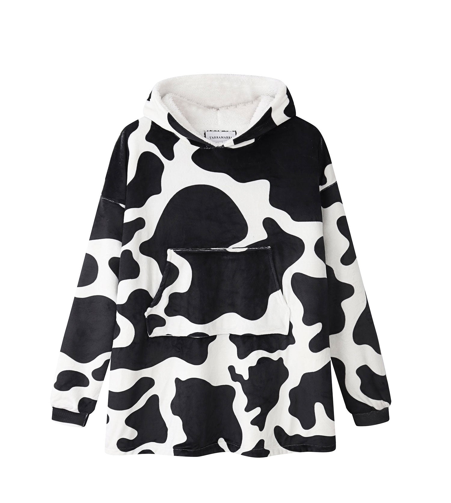 TARRAMARRA Kids Reversible Hoodie Blanket Cow Pattern-Hoodie Blankets-PEROZ Accessories