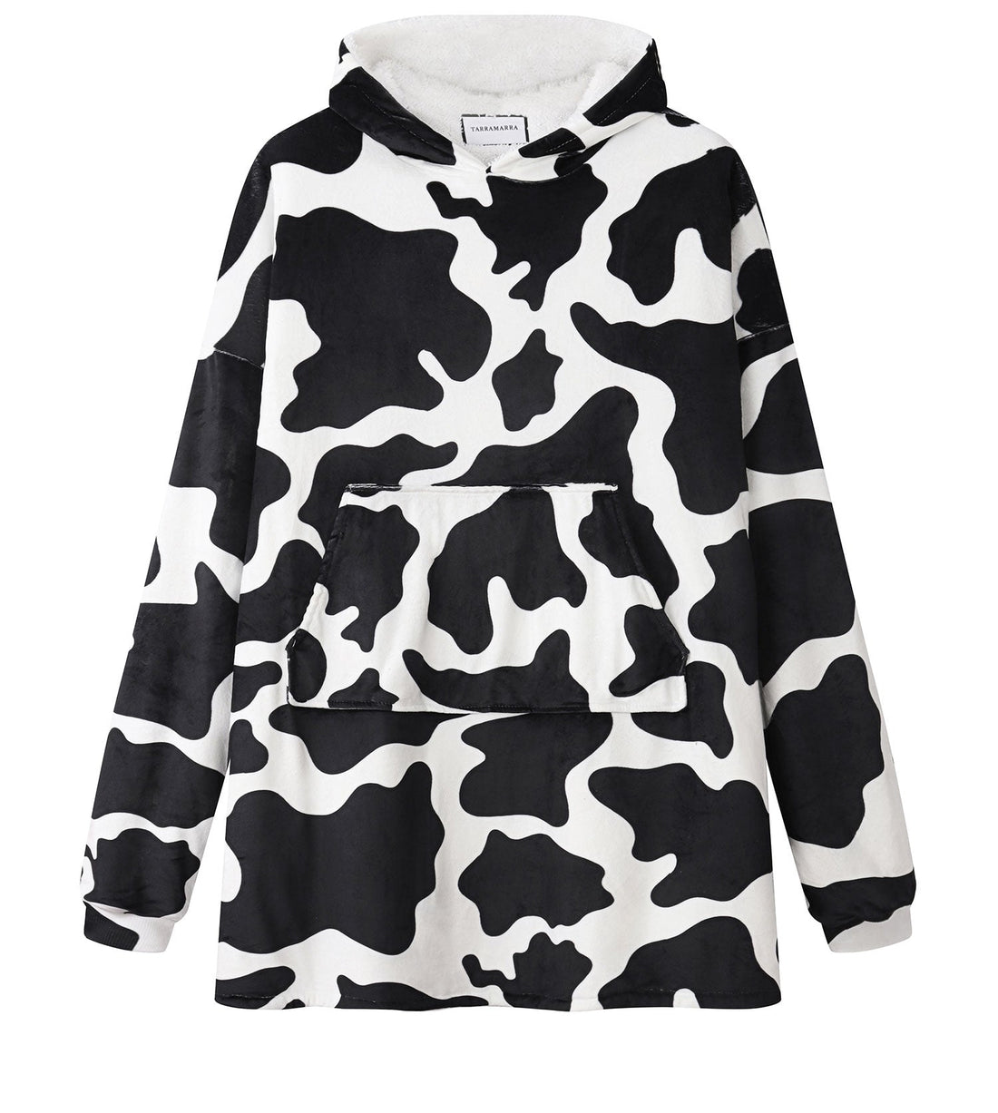 TARRAMARRA Reversible Hoodie Blanket Unisex Cow Print-Hoodie Blankets-PEROZ Accessories