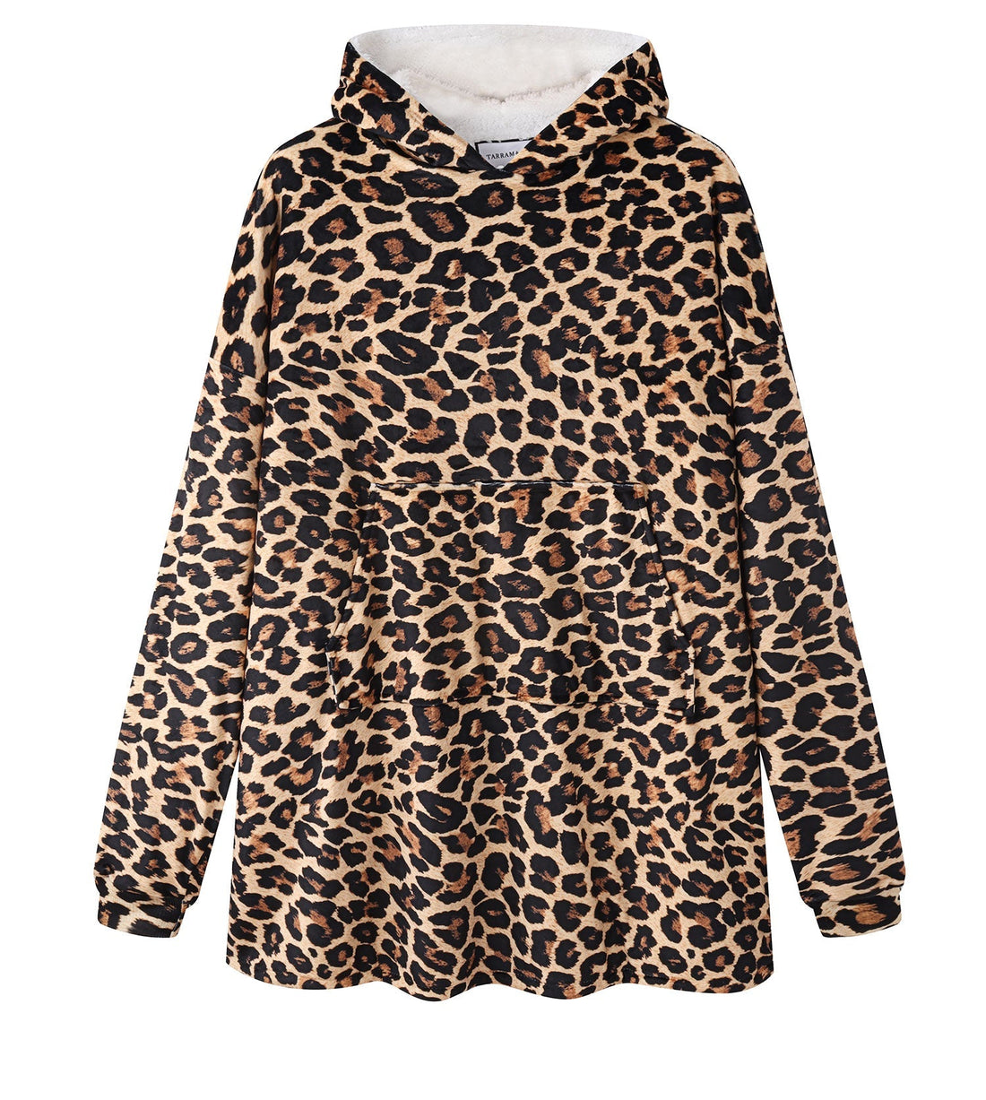 TARRAMARRA Reversible Hoodie Blanket Unisex Leopard Print-Hoodie Blankets-PEROZ Accessories
