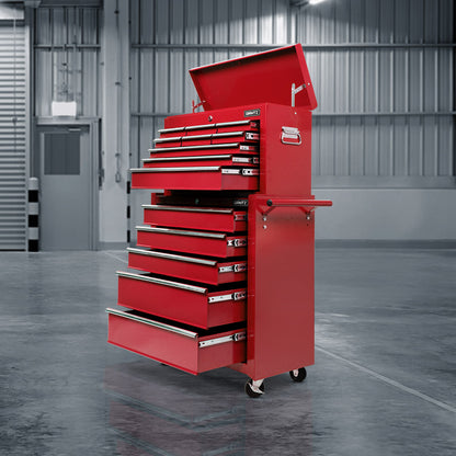 Giantz 14 Drawers Toolbox Chest Cabinet Mechanic Trolley Garage Tool Storage Box-Tools &gt; Tools Storage-PEROZ Accessories