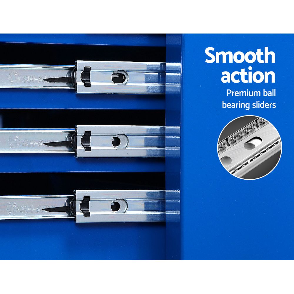 Giantz Tool Chest and Trolley Box Cabinet 16 Drawers Cart Garage Storage Blue-Tools &gt; Tools Storage-PEROZ Accessories