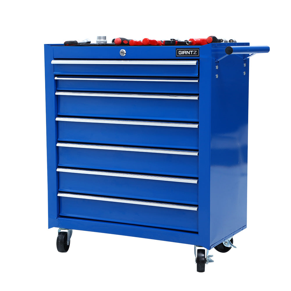 Giantz Tool Chest and Trolley Box Cabinet 7 Drawers Cart Garage Storage Blue-Tools &gt; Tools Storage-PEROZ Accessories