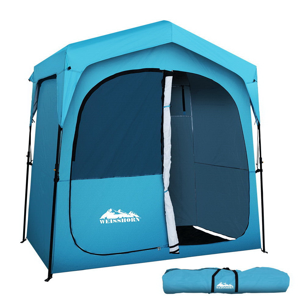 Weisshorn Pop Up Camping Shower Tent Portable Toilet Outdoor Change Room Blue-Outdoor &gt; Camping-PEROZ Accessories