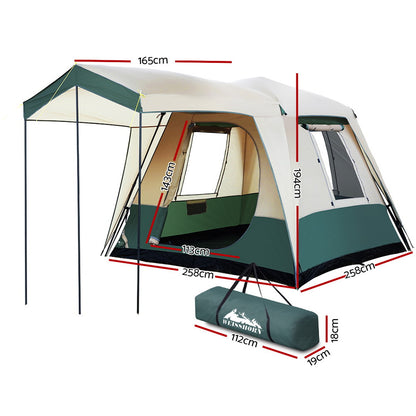 Weisshorn Instant Up Camping Tent 4 Person Pop up Tents Family Hiking Dome Camp-Outdoor &gt; Camping-PEROZ Accessories