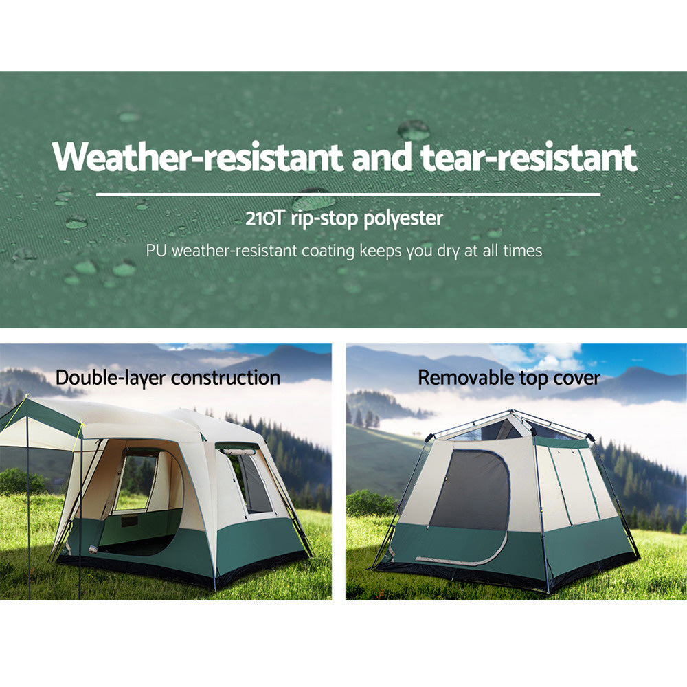 Weisshorn Instant Up Camping Tent 4 Person Pop up Tents Family Hiking Dome Camp-Outdoor &gt; Camping-PEROZ Accessories