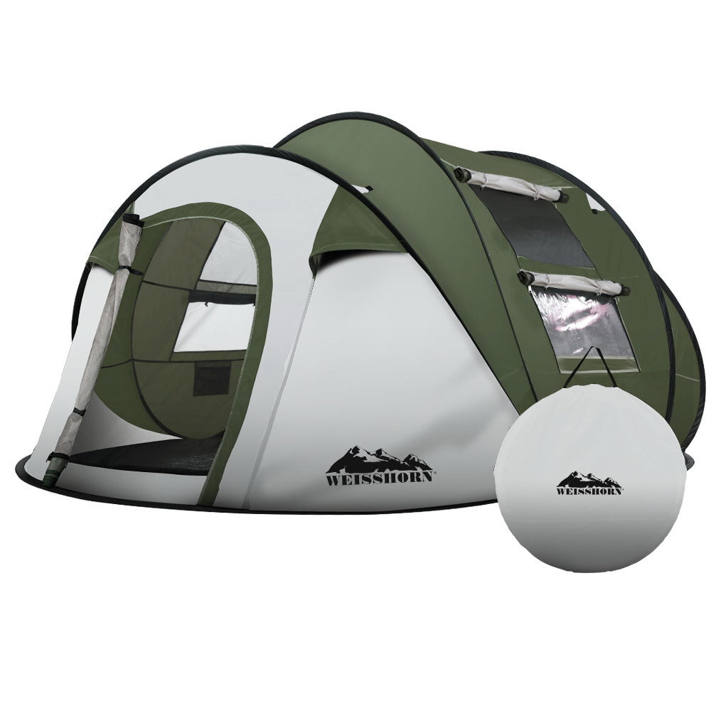 Weisshorn Instant Up Camping Tent 4-5 Person Pop up Tents Family Hiking Beach Dome-Outdoor &gt; Camping-PEROZ Accessories