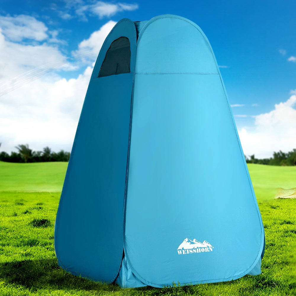 Weisshorn Pop-up Shower Tent Camping Outdoor Toilet Privacy Change Room Blue-Outdoor &gt; Camping-PEROZ Accessories