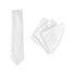 TIE + POCKET SQUARE SET. Carbon. White. Supplied with matching pocket square.-Ties-PEROZ Accessories