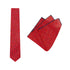 TIE + POCKET SQUARE SET. Jocelyn Proust Poppy Print. Red/Navy. Supplied with matching red/navy pocket square.-Ties-PEROZ Accessories
