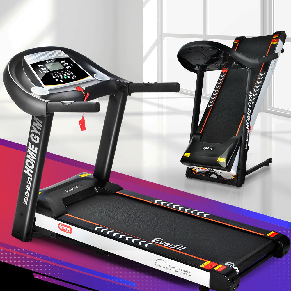 Everfit Electric Treadmill 45cm Incline Running Home Gym Fitness Machine Black-Sports &amp; Fitness &gt; Fitness Accessories-PEROZ Accessories