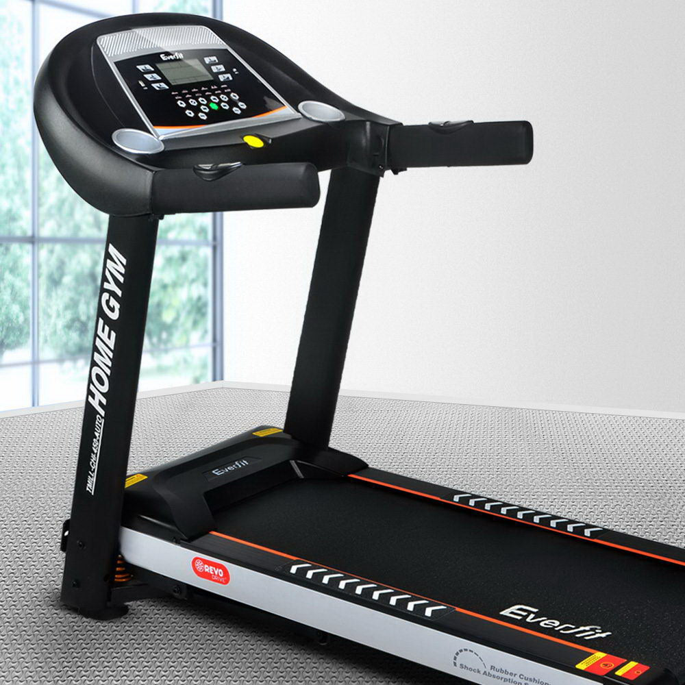 Everfit Electric Treadmill 45cm Incline Running Home Gym Fitness Machine Black-Sports &amp; Fitness &gt; Fitness Accessories-PEROZ Accessories