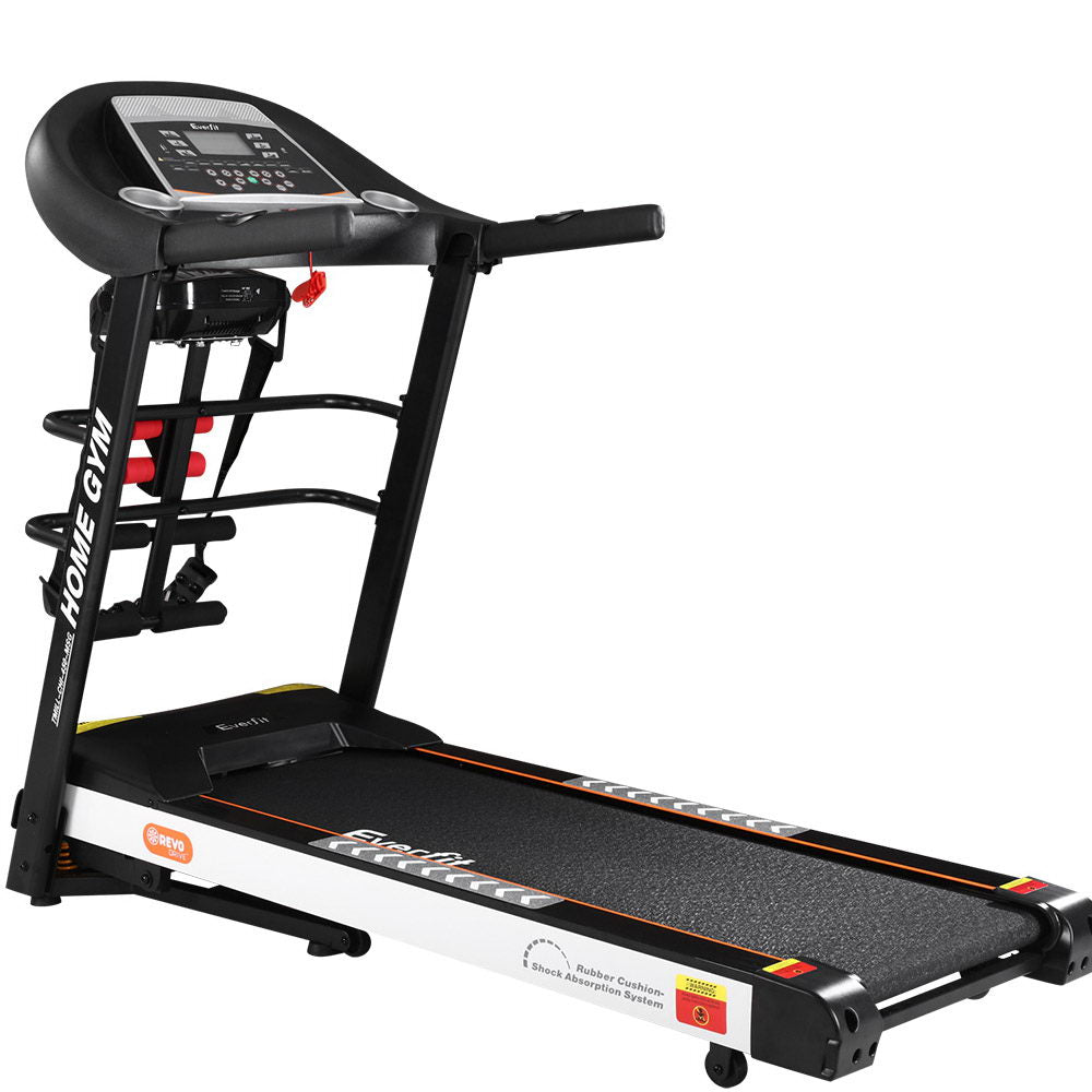 Everfit Electric Treadmill 450mm 18kmh 3.5HP Auto Incline Home Gym Run Exercise Machine Fitness Dumbbell Massager Sit Up Bar-Sports &amp; Fitness &gt; Fitness Accessories-PEROZ Accessories