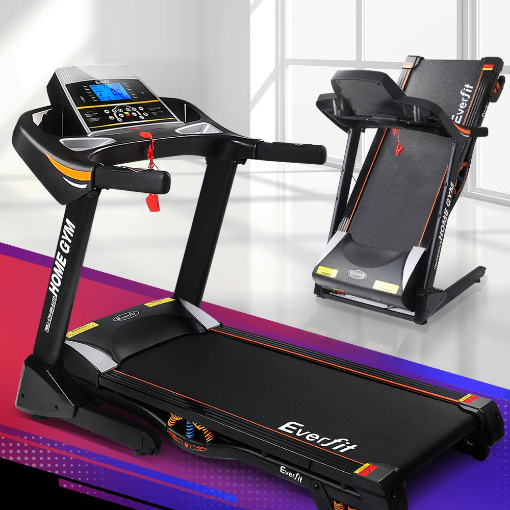 Everfit Electric Treadmill 48cm Incline Running Home Gym Fitness Machine Black-Sports &amp; Fitness &gt; Fitness Accessories-PEROZ Accessories