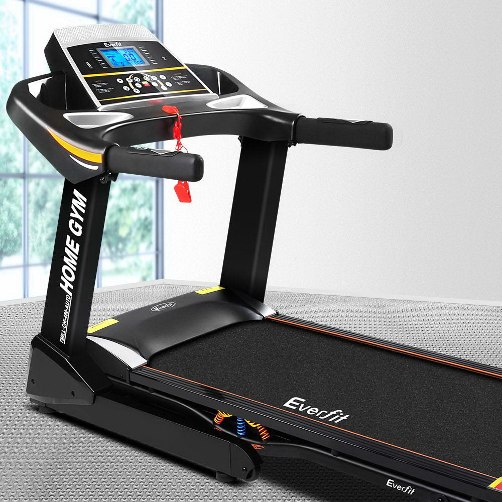 Everfit Electric Treadmill 48cm Incline Running Home Gym Fitness Machine Black-Sports &amp; Fitness &gt; Fitness Accessories-PEROZ Accessories