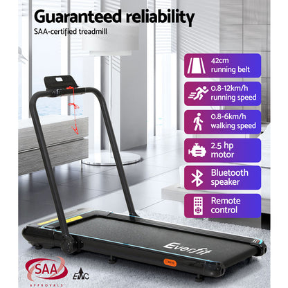 Everfit Treadmill Electric Walking Pad Home Office Gym Fitness Remote Control-Sports &amp; Fitness &gt; Fitness Accessories-PEROZ Accessories