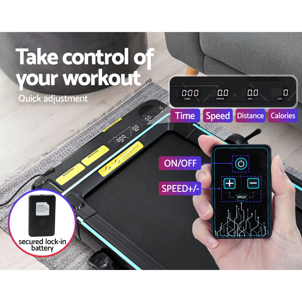 Everfit Treadmill Electric Walking Pad Home Office Gym Fitness Remote Control-Sports &amp; Fitness &gt; Fitness Accessories-PEROZ Accessories