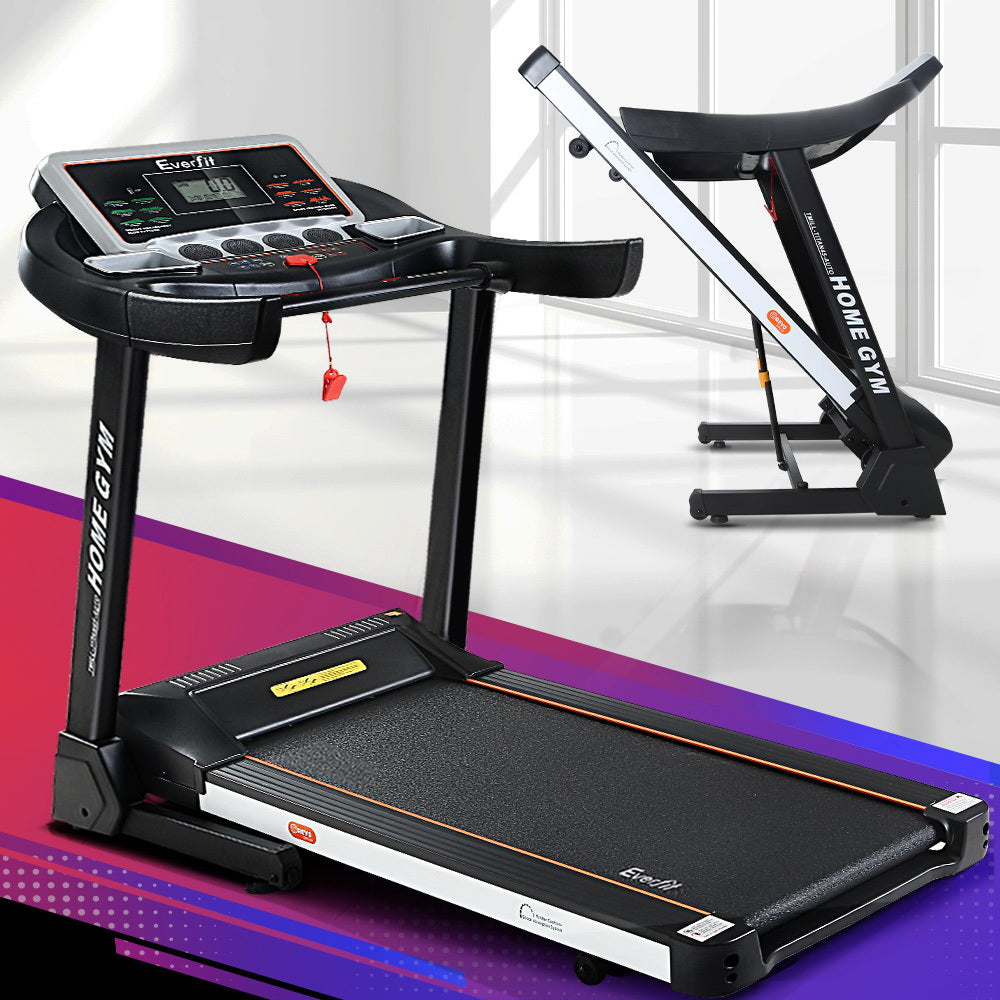 Everfit Electric Treadmill 45cm Incline Running Home Gym Fitness Machine Black-Sports &amp; Fitness &gt; Fitness Accessories-PEROZ Accessories