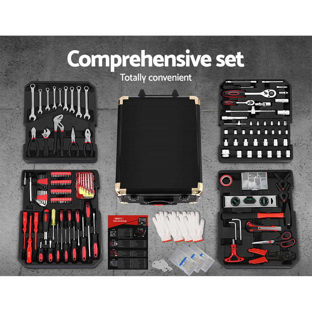 816pcs Tool Kit Trolley Case Mechanics Box Toolbox Portable DIY Set BK-Tools &gt; Tools Storage-PEROZ Accessories