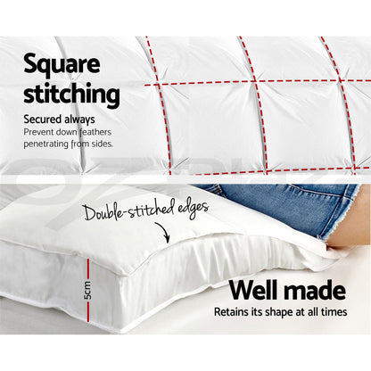Giselle King Mattress Topper Bamboo Fibre Pillowtop Protector-Home &amp; Garden &gt; Bedding-PEROZ Accessories