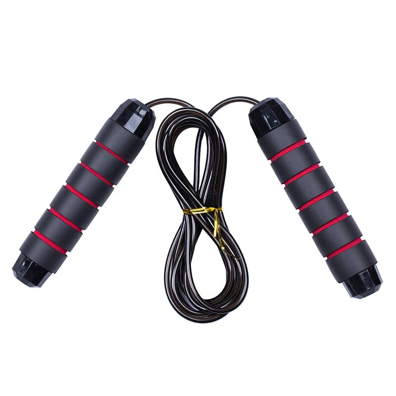 Anyfit Red Jumping Rope Tangle Free Rapid Speed Cable With Ball Bearings Steel Skipping Rope Gym Fitness Home Exercise Slim Body-Exercise &amp; Fitness-PEROZ Accessories