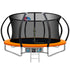Everfit 12FT Trampoline Round Trampolines With Basketball Hoop Kids Present Gift Enclosure Safety Net Pad Outdoor Orange-Sports & Fitness > Trampolines-PEROZ Accessories